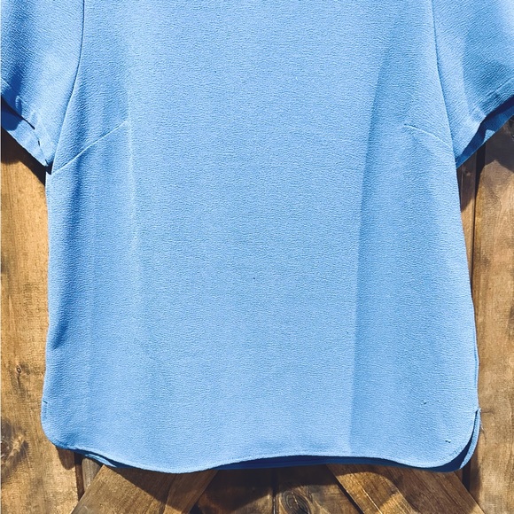 Catherine Malandrino Light Blue Button Back Blouse Sz L - Picture 8 of 15